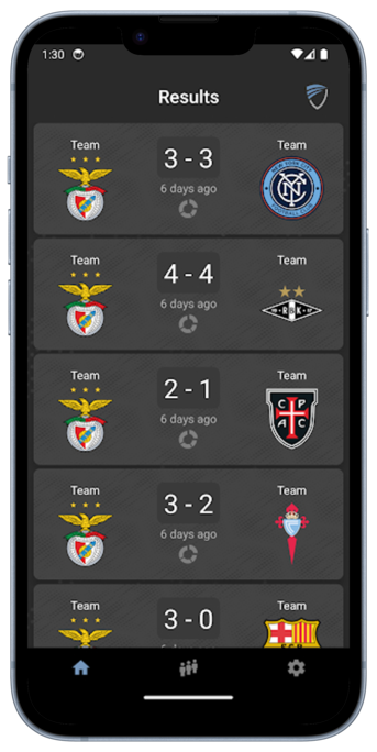 iPhone App Screen - Dashboard